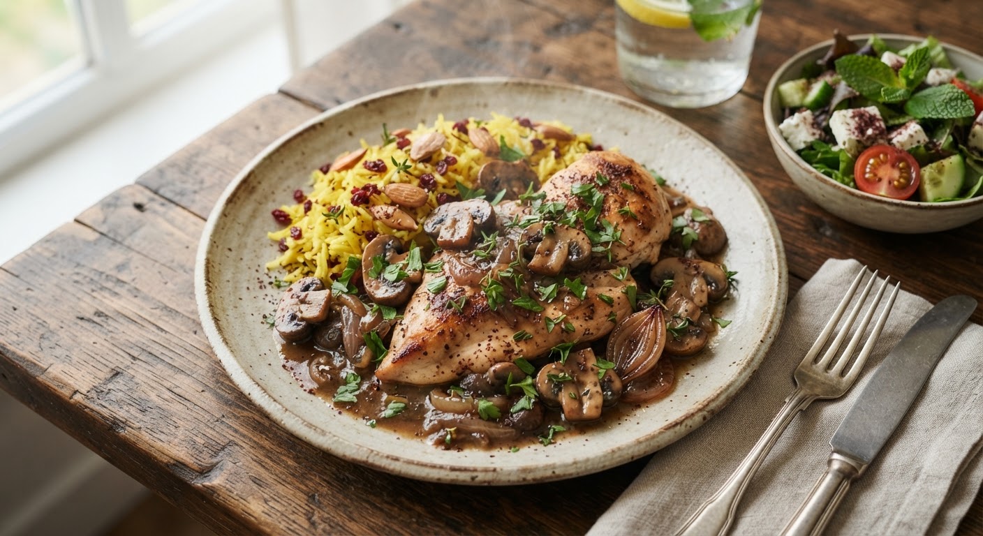 دجاج مارسالا بصوص الفطر
