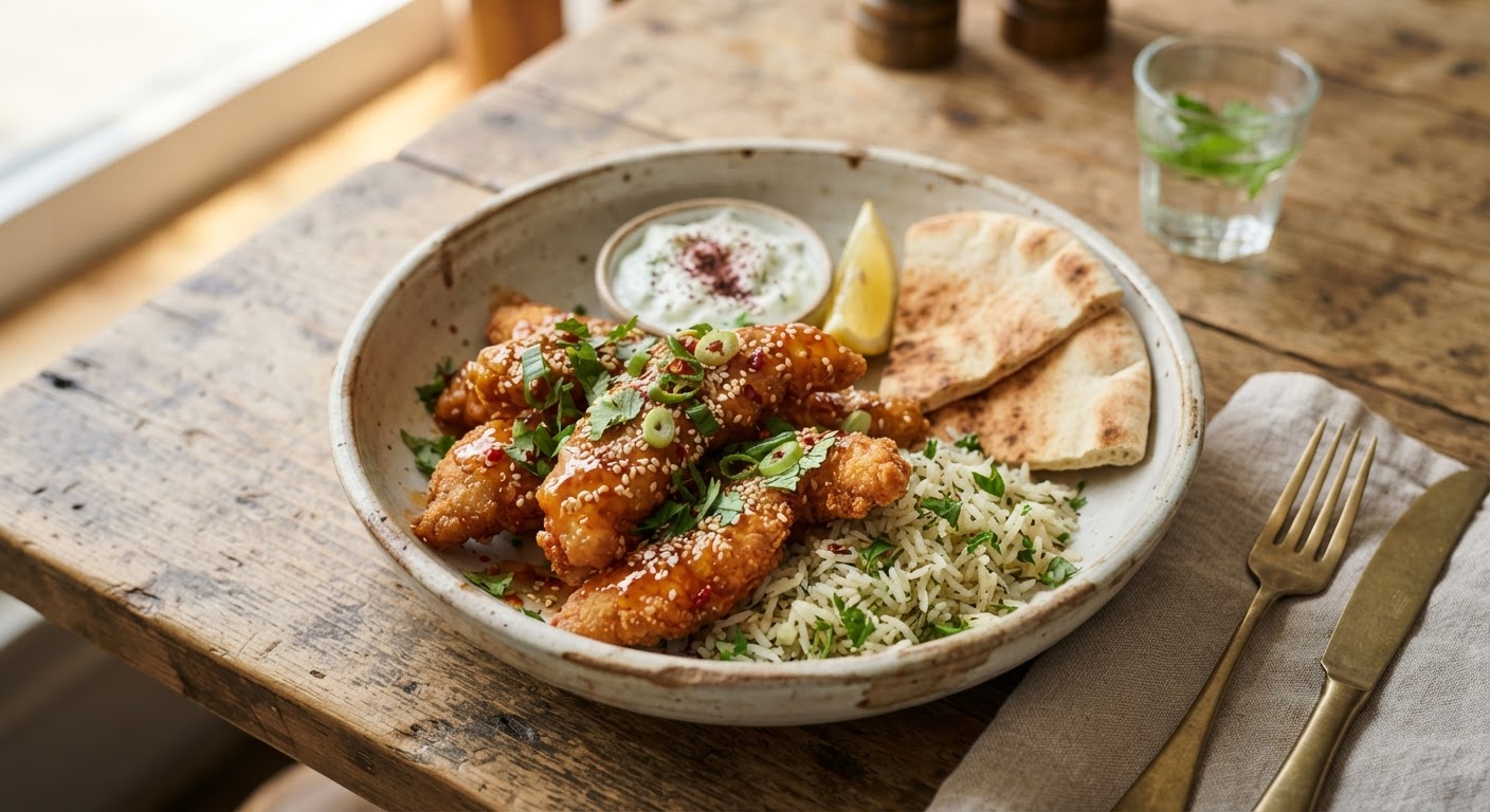 دجاج كرسبي بصوص الشطة الحلو